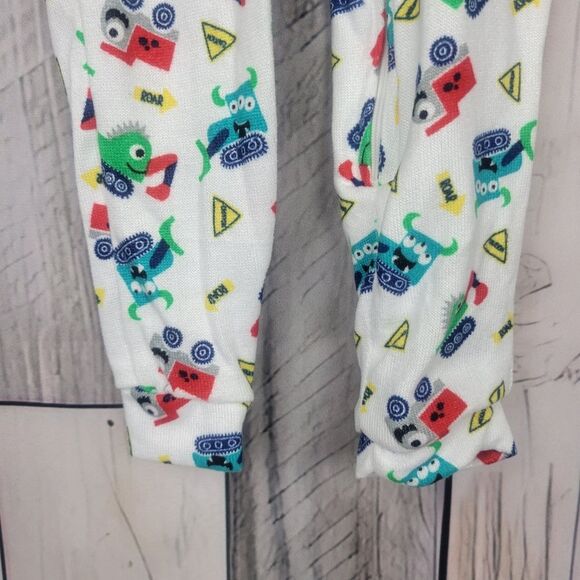 Baby Boy Footless One Piece Knit Pajamas White Size 24m - Picture 5 of 6